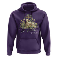 He Is Risen Hoodie Christian Religious Easter Day Bible Verse Sheep