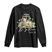 He Is Risen Long Sleeve Shirt Christian Religious Easter Day Bible Verse Sheep