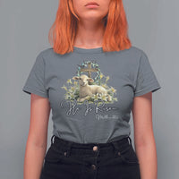 He Is Risen T Shirt For Women Christian Religious Easter Day Bible Verse Sheep