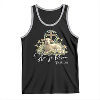 He Is Risen Tank Top Christian Religious Easter Day Bible Verse Sheep