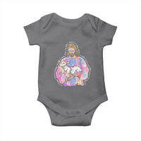 He Is Risen Baby Onesie Christian Religious Easter Day Bible Verse Sheep Glitter Print