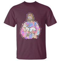 He Is Risen T Shirt Christian Religious Easter Day Bible Verse Sheep Glitter Print