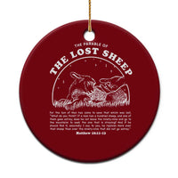 The Parable Of The Lost Sheep Ceramic Ornament Christian Bible Verse - Wonder Print Shop