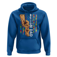 Autism Dad Awareness American Flag Fist Bump Hoodie