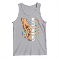 Autism Dad Awareness American Flag Fist Bump Tank Top