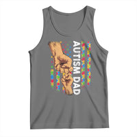 Autism Dad Awareness American Flag Fist Bump Tank Top