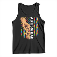 Autism Dad Awareness American Flag Fist Bump Tank Top