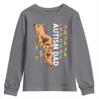 Autism Dad Awareness American Flag Fist Bump Youth Sweatshirt