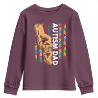 Autism Dad Awareness American Flag Fist Bump Youth Sweatshirt