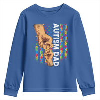 Autism Dad Awareness American Flag Fist Bump Youth Sweatshirt
