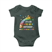 It's Ok To Be Different Autism Awareness Baby Onesie Rainbow Giraffe Puzzle