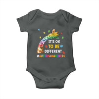 It's Ok To Be Different Autism Awareness Baby Onesie Rainbow Giraffe Puzzle