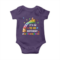 It's Ok To Be Different Autism Awareness Baby Onesie Rainbow Giraffe Puzzle