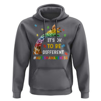 It's Ok To Be Different Autism Awareness Hoodie Rainbow Giraffe Puzzle