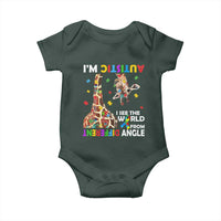 Funny I'm Autistic I See The World Form Different Angle Baby Onesie Puzzle Giraffe