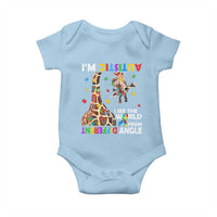 Funny I'm Autistic I See The World Form Different Angle Baby Onesie Puzzle Giraffe