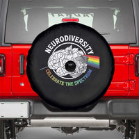 Neurodiversity Celebrate The Spectrum Spare Tire Cover Brain Autism Awareness ASD ADHD