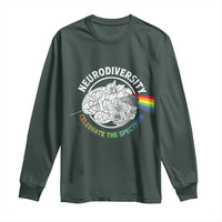 Neurodiversity Celebrate The Spectrum Long Sleeve Shirt Brain Autism Awareness ASD ADHD