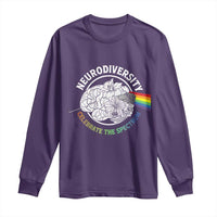 Neurodiversity Celebrate The Spectrum Long Sleeve Shirt Brain Autism Awareness ASD ADHD
