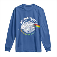 Neurodiversity Celebrate The Spectrum Long Sleeve Shirt Brain Autism Awareness ASD ADHD