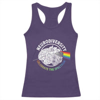 Neurodiversity Celebrate The Spectrum Racerback Tank Top Brain Autism Awareness ASD ADHD