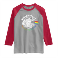 Neurodiversity Celebrate The Spectrum Raglan Shirt Brain Autism Awareness ASD ADHD