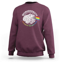Neurodiversity Celebrate The Spectrum Sweatshirt Brain Autism Awareness ASD ADHD