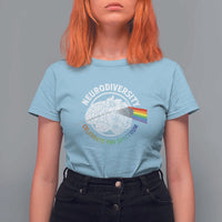 Neurodiversity Celebrate The Spectrum T Shirt For Women Brain Autism Awareness ASD ADHD