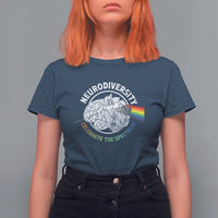 Neurodiversity Celebrate The Spectrum T Shirt For Women Brain Autism Awareness ASD ADHD