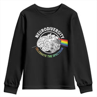 Neurodiversity Celebrate The Spectrum Youth Sweatshirt Brain Autism Awareness ASD ADHD