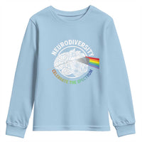 Neurodiversity Celebrate The Spectrum Youth Sweatshirt Brain Autism Awareness ASD ADHD