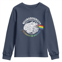 Neurodiversity Celebrate The Spectrum Youth Sweatshirt Brain Autism Awareness ASD ADHD
