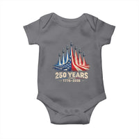 250 Years American 1776 2026 Baby Onesie USA 250th Anniversary 4th of July US Flag Jets