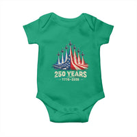 250 Years American 1776 2026 Baby Onesie USA 250th Anniversary 4th of July US Flag Jets