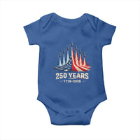 250 Years American 1776 2026 Baby Onesie USA 250th Anniversary 4th of July US Flag Jets