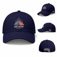 250 Years American 1776 2026 Baseball Cap USA 250th Anniversary 4th of July US Flag Jets