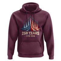 250 Years American 1776 2026 Hoodie USA 250th Anniversary 4th of July US Flag Jets