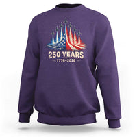 250 Years American 1776 2026 Sweatshirt USA 250th Anniversary 4th of July US Flag Jets