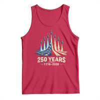 250 Years American 1776 2026 Tank Top USA 250th Anniversary 4th of July US Flag Jets