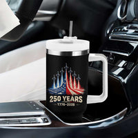 250 Years American 1776 2026 Tumbler With Handle USA 250th Anniversary 4th of July US Flag Jets