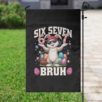 Funny Easter Day Six Seven Bruh Garden Flag 67 Bunny Easter Eggs