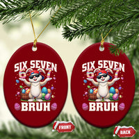 Funny Easter Day Six Seven Bruh Ceramic Ornament 67 Bunny Easter Eggs