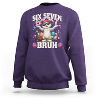 Funny Easter Day Six Seven Bruh Sweatshirt 67 Bunny Easter Eggs