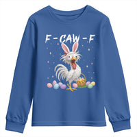 Funny Easter Day F Caw F Chicken Bunny Rooster Meme Youth Sweatshirt