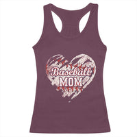 Baseball Mom Racerback Tank Top Baseball Mama Life Game Day Vintage Heart