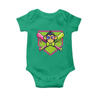 Party Monkey Baseball Drip Funny Animals Lover Baby Onesie