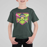 Party Monkey Baseball Drip Funny Animals Lover T Shirt For Kid