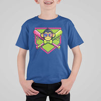 Party Monkey Baseball Drip Funny Animals Lover T Shirt For Kid