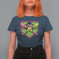 Party Monkey Baseball Drip Funny Animals Lover T Shirt For Women