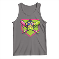 Party Monkey Baseball Drip Funny Animals Lover Tank Top